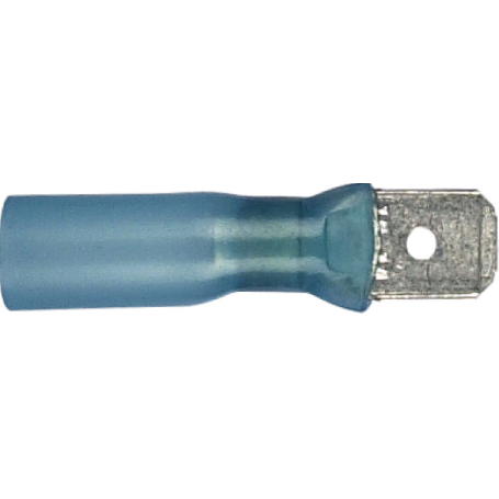 Cosses bleues thermoretractables mâles Oeil diamètre 6.3mm