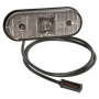 Feu de position AV Unipoint blanc à LED + catadioptre à plaquer et câble 1.5m P&R