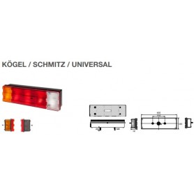 Feu AR G/D Kögel Schmitz Universal 6 pôles