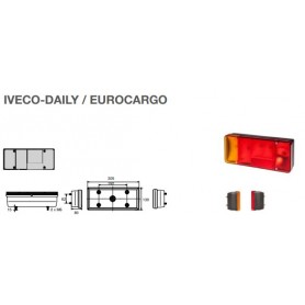 Feu AR DROIT+ recul Iveco-Daily Eurocargo 6 pôles