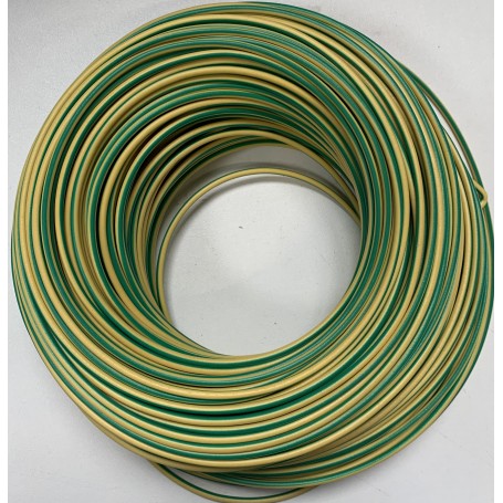 Câble JAUNE/VERT monoconducteur 1mm2 (x100m)