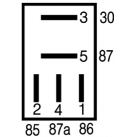 Relai 24V 5/10A (3x4,8mm) + (2x6,3mm)